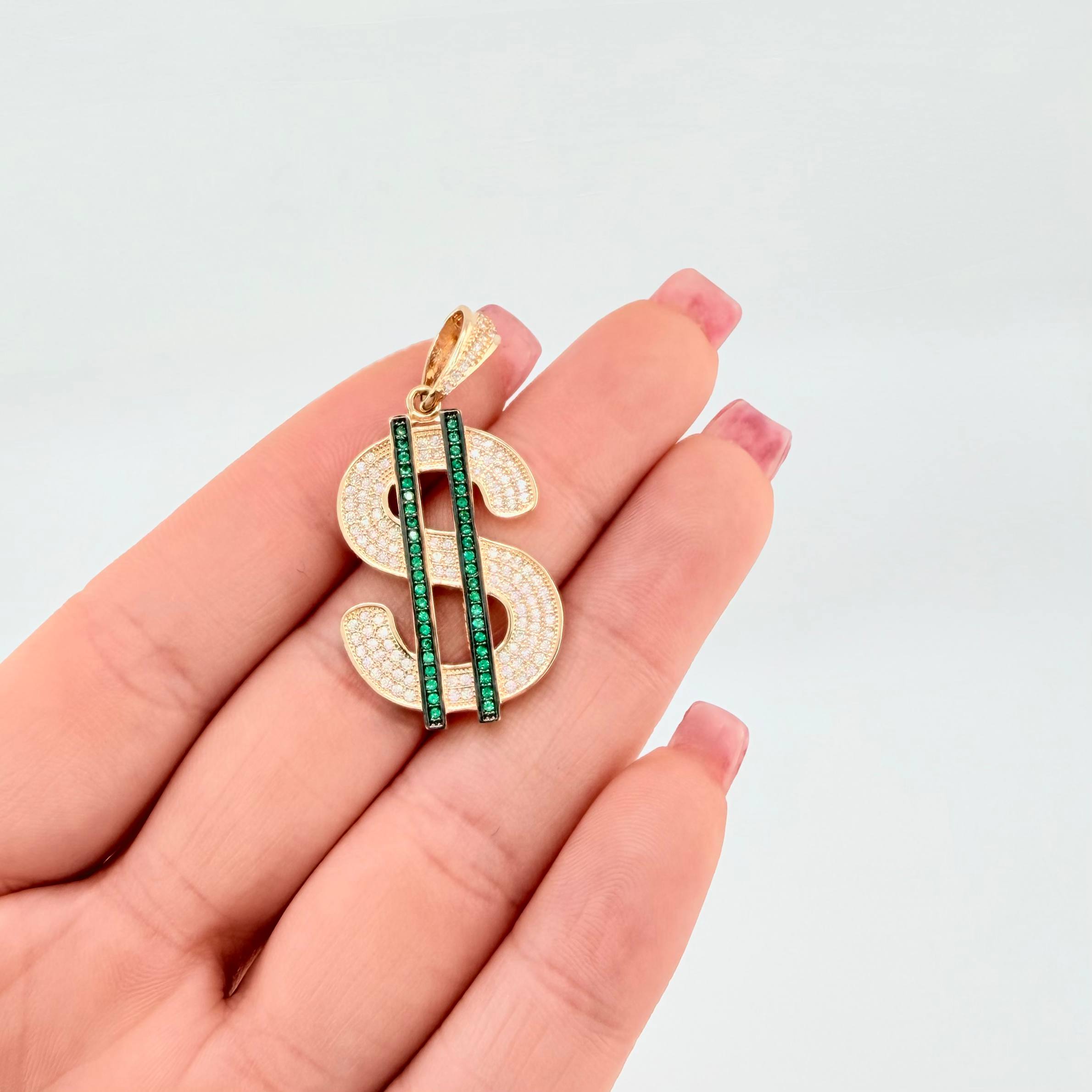 Dije Signo Dolar 7gr / 4cm / Oro Amarillo 18K *