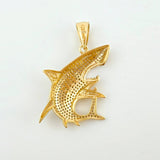 Dije Tiburon 8.35gr / 4.5cm / Dos Oros Amarillo Blanco 18K