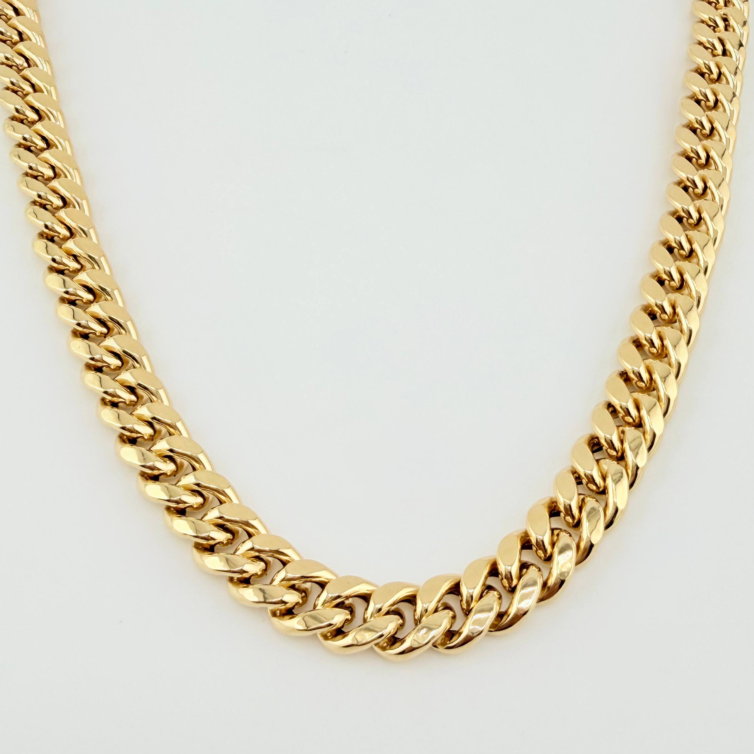 Cadena Cubana 17.9gr / 60cm / 7.6mm Oro Amarillo +1 18K *