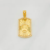 Dije Placa Corona 3.7g / 3cm Oro Amarillo 18K