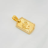 Dije Placa Corona 3.7g / 3cm Oro Amarillo 18K