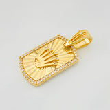 Dije Placa Corona 3.7g / 3cm Oro Amarillo 18K