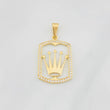 Dije Placa Corona 3.45g / 3.9cm Oro Amarillo 18K