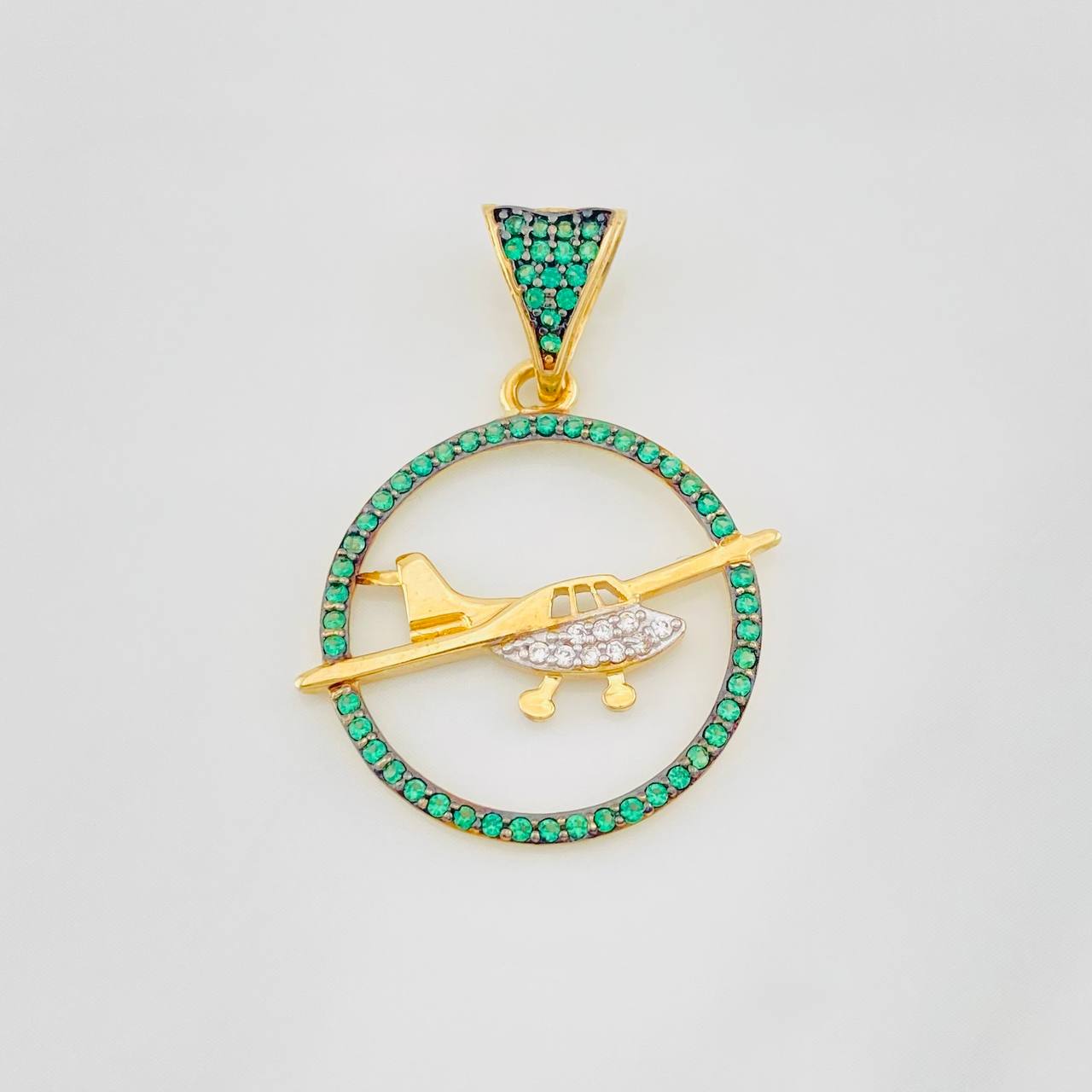 Dije Avioneta 2.55g / 3cm Tres Oros 18K