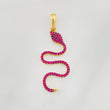 Dije Serpiente 1.9g / 3.8cm Dos Oros Negro Amarillo 18K