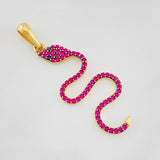 Dije Serpiente 1.9g / 3.8cm Dos Oros Negro Amarillo 18K