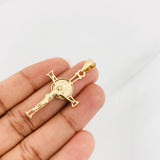 Dije Cruz Cristo San Benito 2.85g / 4.2cm Oro Amarillo 18K