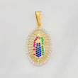 Dije Virgen de Guadalupe 2.55g / 3.6cm Dos Oros Amarillo Blanco 18K