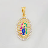 Dije Virgen de Guadalupe 2.55g / 3.6cm Dos Oros Amarillo Blanco 18K