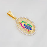 Dije Virgen de Guadalupe 2.55g / 3.6cm Dos Oros Amarillo Blanco 18K