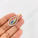 Dije Virgen de Guadalupe 2.55g / 3.6cm Dos Oros Amarillo Blanco 18K