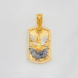 Dije Placa San Miguel Arcángel 4.4g / 3cm Tres Oros 18K