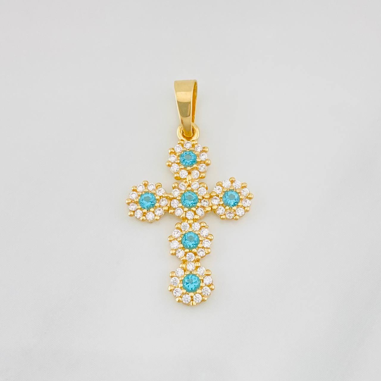 Dije Cruz Tupida 1.35g / 2.6cm Oro Amarillo 18K