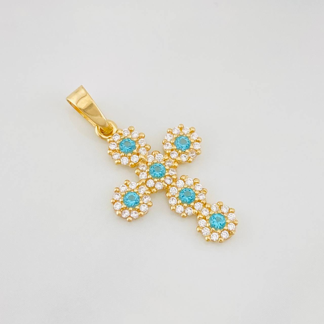 Dije Cruz Tupida 1.35g / 2.6cm Oro Amarillo 18K