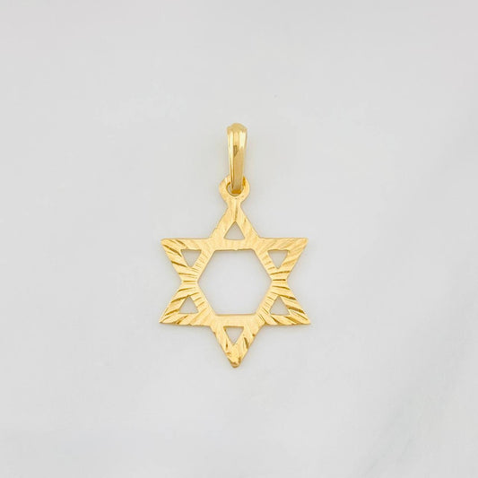 Dije Estrella de David 0.8g / 2.6cm Oro Amarillo 18K