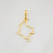 Dije Mapa Colombia 1.05g / 3cm Oro Amarillo 18K
