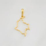 Dije Mapa Colombia 1.05g / 3cm Oro Amarillo 18K
