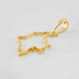 Dije Mapa Colombia 1.05g / 3cm Oro Amarillo 18K