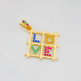 Dije Cuadro Love 2g / 2.7cm Oro Amarillo 18K