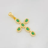 Dije Cruz Tupida 2.05g / 3.2cm Oro Amarillo 18K