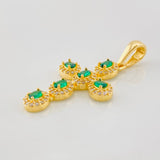 Dije Cruz Tupida 2.05g / 3.2cm Oro Amarillo 18K