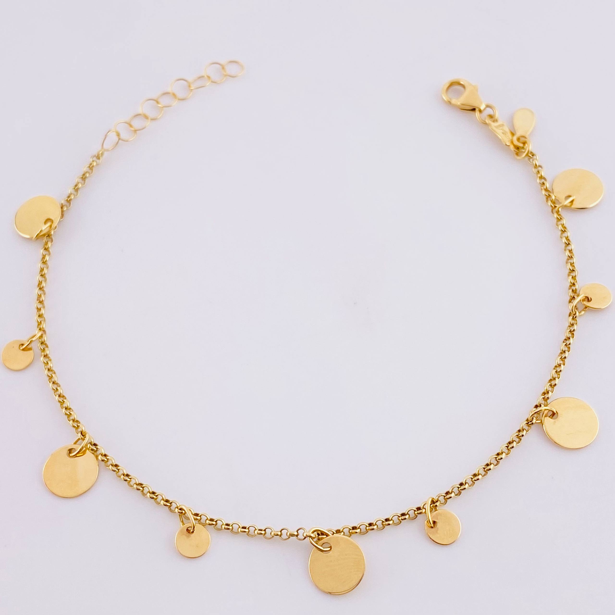 Pulso Roll-On Placas Circulares 2.8gr / 16cm-18cm / 1.5mm Oro Amarillo 18K
