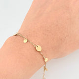 Pulso Roll-On Placas Circulares 2.8gr / 16cm-18cm / 1.5mm Oro Amarillo 18K