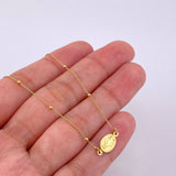 Pulso Denario Virgen Milagrosa 1.45 g / 21.4 cm / 1.5 mm Oro Amarillo 18K