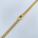Pulso Cubano Infinito 7.3gr / 21cm / Oro Amarillo +4 18K $