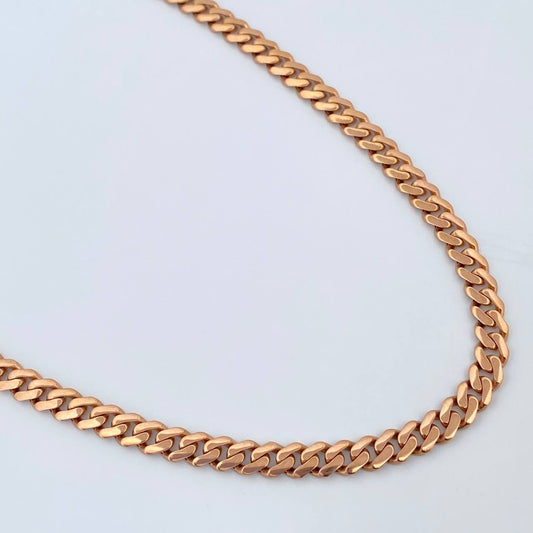 Cadena Cubana Infinito 19gr / 61cm / Oro Rosa +4 18K $