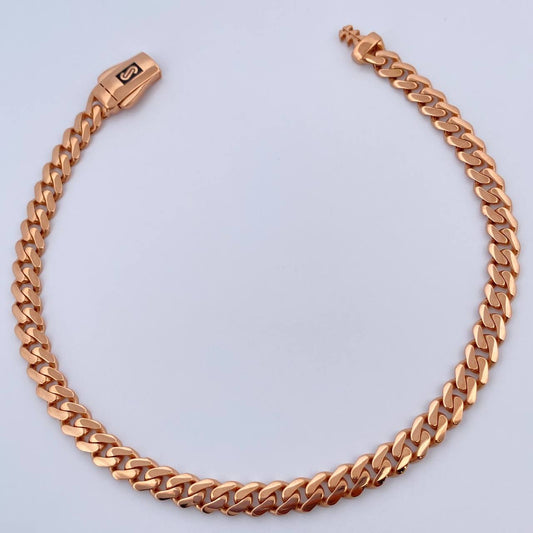 Pulso Cubano 6.95gr / 20.8cm-Oro Rosa +4 18K $