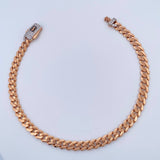 Pulso Cubano Infinito 6.35gr / 18.5cm / Oro Rosa +4 18K $