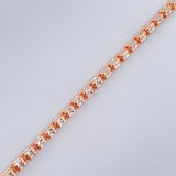Pulso Ice 4.6gr / 20.5cm / Dos Oros Blanco Rosa +4 14K Italy $