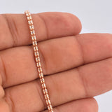 Pulso Ice 4.6gr / 20.5cm / Dos Oros Blanco Rosa +4 14K Italy $