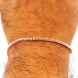Pulso Ice 4.6gr / 20.5cm / Dos Oros Blanco Rosa +4 14K Italy $