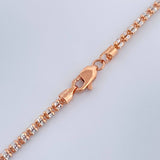 Cadena Ice 12.75gr / 61.3cm / Dos Oros Blanco Rosa +4 14K Italy $