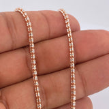 Cadena Ice 12.75gr / 61.3cm / Dos Oros Blanco Rosa +4 14K Italy $