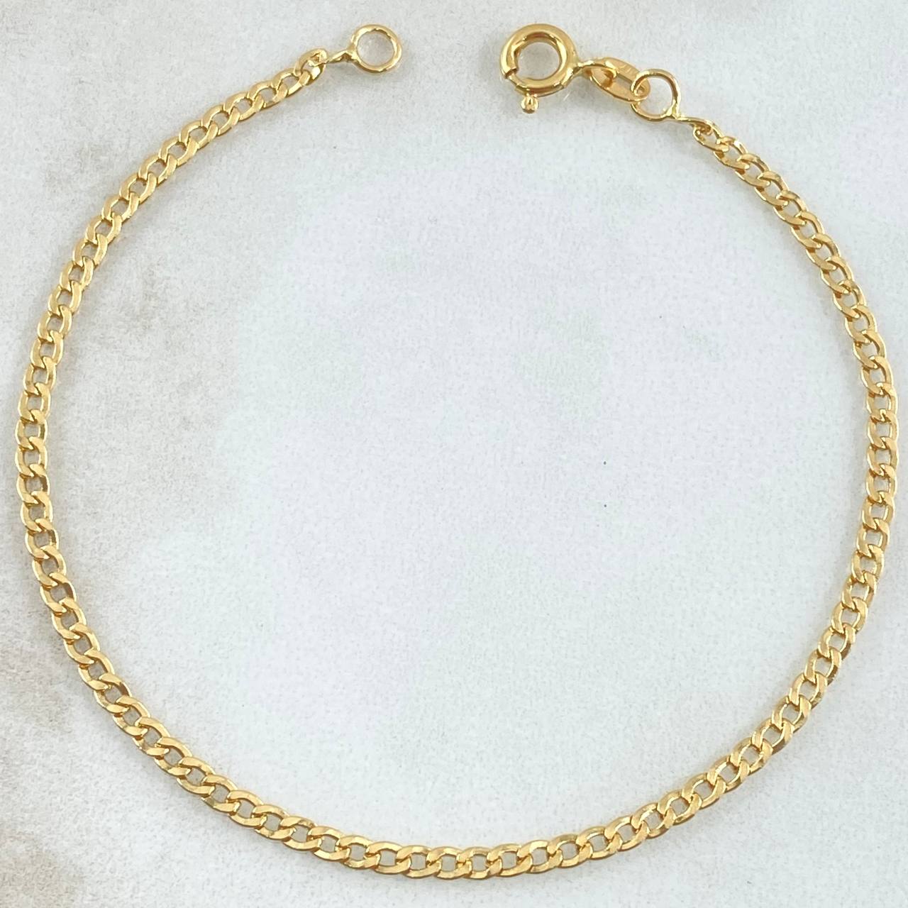 Pulso Cubano 1.85gr / 19cm / +1 Oro 18K ©