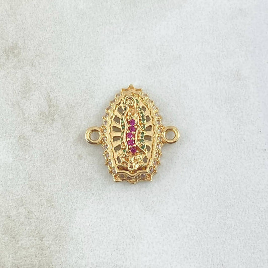 Herraje Virgen Guadalupe 2.6gr / 1.6cm / Oro Amarillo 18K