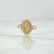 Herraje Virgen Milagrosa 0.5gr / 1.3cm / Circones Blancos Oro Amarillo 18K *
