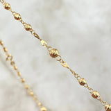 Rosario Virgen Milagrosa 6.75gr / 50cm / 3mm-4mm Bolas Diamantadas Cruz Cristo Floreada Oro Amarillo 18K