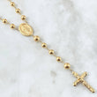 Rosario Virgen Milagrosa 17.65gr / 65cm / 6mm-7mm Cruz Cristo INRI Oro Amarillo 18K ©