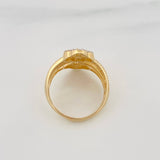 Anillo Trebol Cruces 4.45g / T6 1/2 Dos Oros Amarillo Blanco 18K