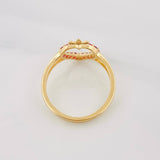 Anillo Corazon Flor 1.9g / T5 Oro Amarillo 18K