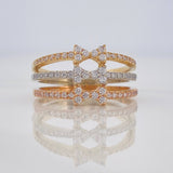 Anillo Moños 4g / T6 Tres Oros 18K