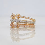 Anillo Moños 4g / T6 Tres Oros 18K