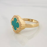 Anillo Trebol 3.95g / T7 Oro Amarillo 18K