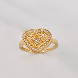 Anillo Corazon 2.7g / T6 1/2 Oro Amarillo 18K