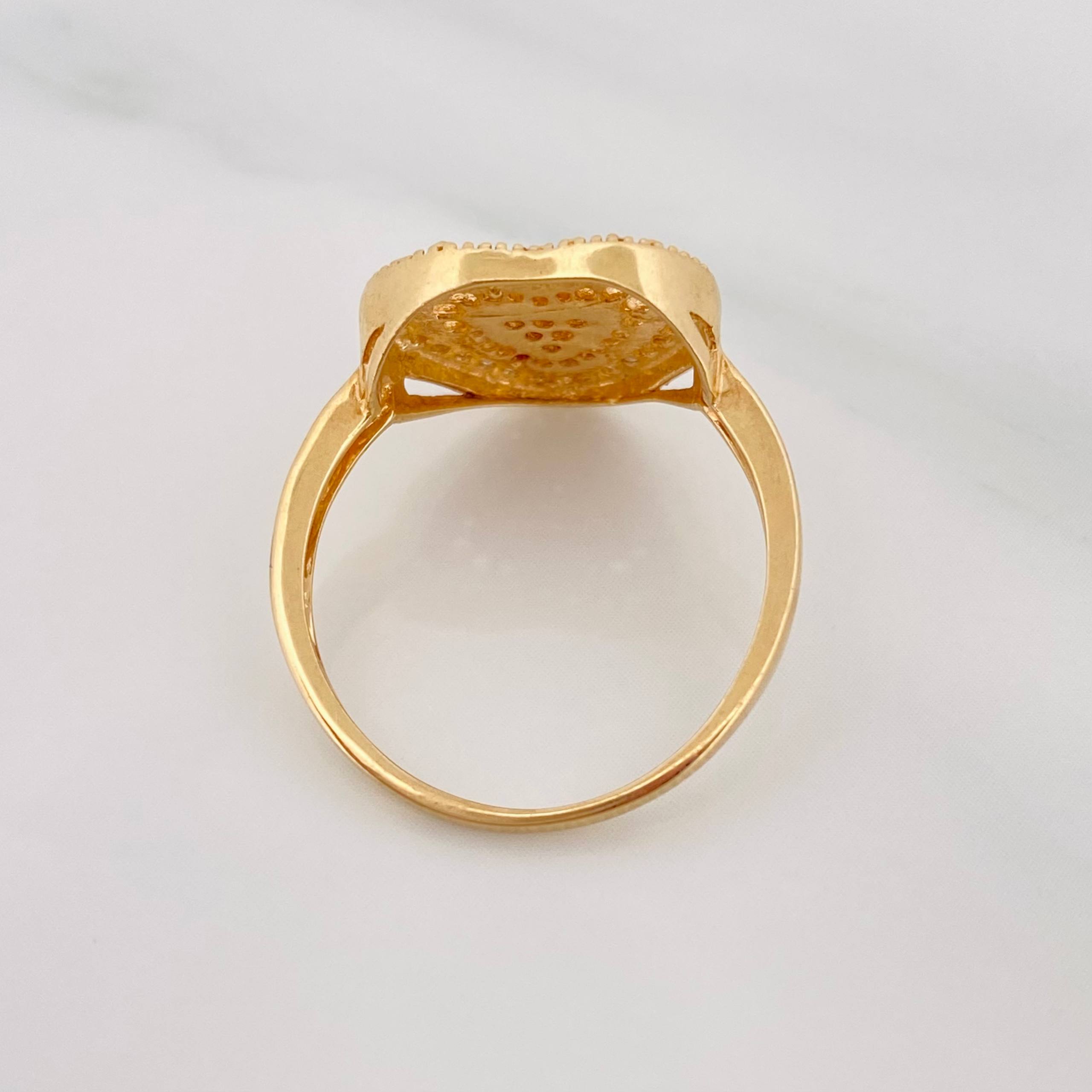 Anillo Corazon 2.7g / T6 1/2 Oro Amarillo 18K