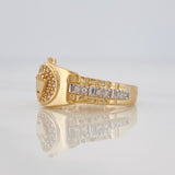 Anillo Corona 3.65g / T7 Dos Oros Amarillo Blanco 18K